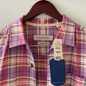 Tommy Bahama Plaid Silk Shirt